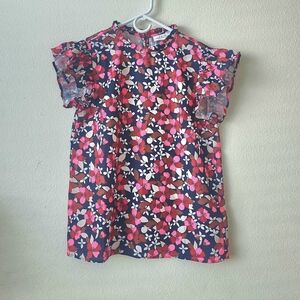 Mod Boutique Floral Ruffle Sleeve Blouse